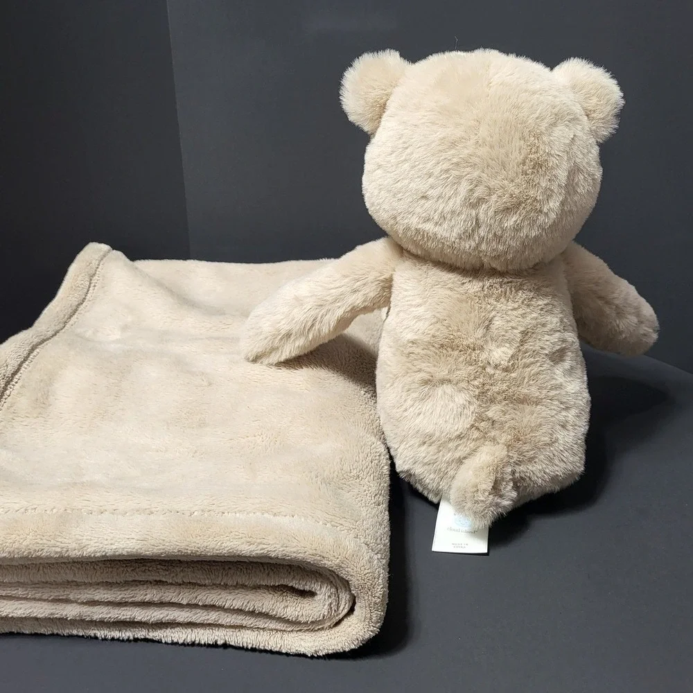 Cloud‎ Island Baby Bear Plush Security Blanket Comfort Toy Tan